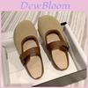Comfortable Pu Upper Round Toe Mule Shoes For Women Soft Sole Casual Office Wear In Beige And Khaki Sizes 35 To 40