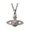 (W.) Vivienne Westwood Mini Bas Relief Anhänger Halskette Platin Violett