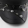Trendy Black Women's Beret Pu Leather British Style Newsboy Cap Vintage Captain Caps Women's Accessories