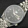 MENS VINTAGE SEIKO 5 AUTOMATIC REFURBISHED JAPAN BLACK DIAL WATCH A440436-9 Sk-a440436-1