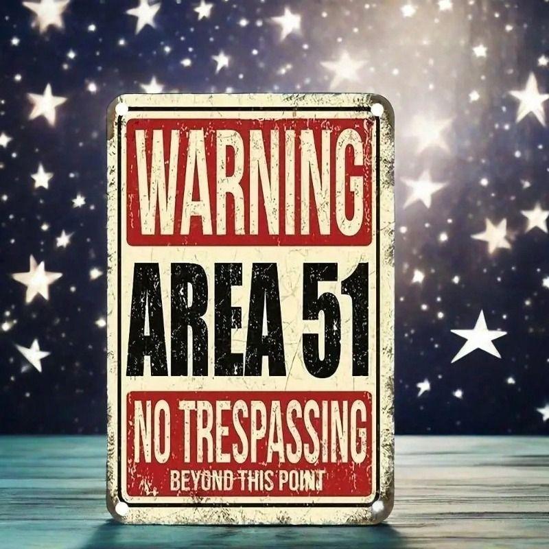 Metal Wall Art Sign Uranium Plasma Oxidized Effect Vintage Tin Poster Space Bar Decor