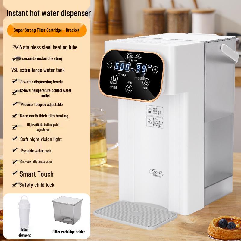 Hervidor Eléctrico Instantáneo de 3L, Dispensador de Agua Caliente para Leche y Té, Calentamiento en 3 Segundos