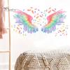 Wall Sticker Vibrant Color Angel Wings Wall Art Decal Creative Removable Sticker for Home Decoration
