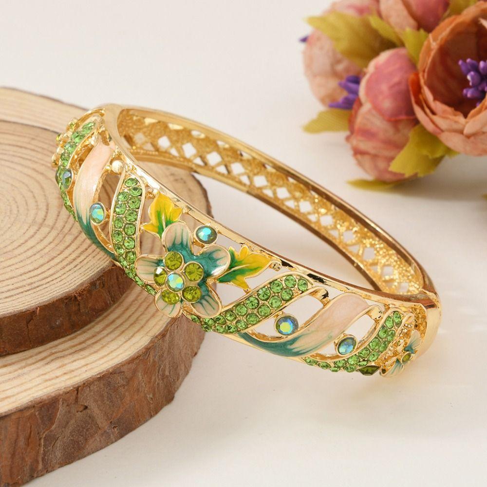 Doppelarmreif Hohlblumenarmreif Chinesisches Damen-Armband Schmuck Geschenke
