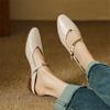 Fashion New Summer Slippers Summer Shoes Round Toe Mules Low Heels Sandals for Women Handmade Genuine Leather Sandals Ladies Shoes