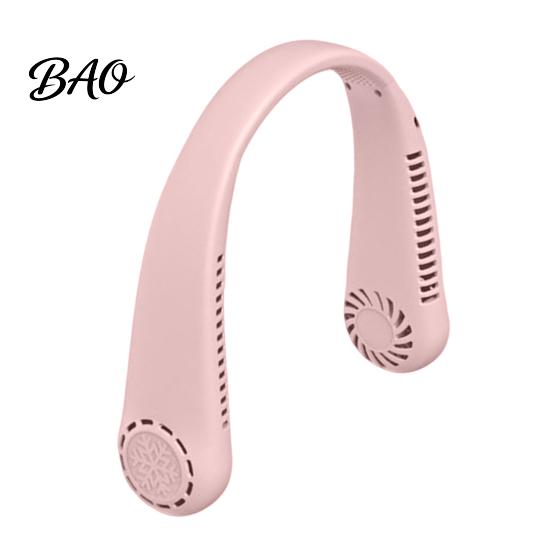 Long Battery Life Fan Neck Fan, Lightweight Bladeless Hanging Portable Hands Free 3 Speed Adjustable Design, Personal Safe