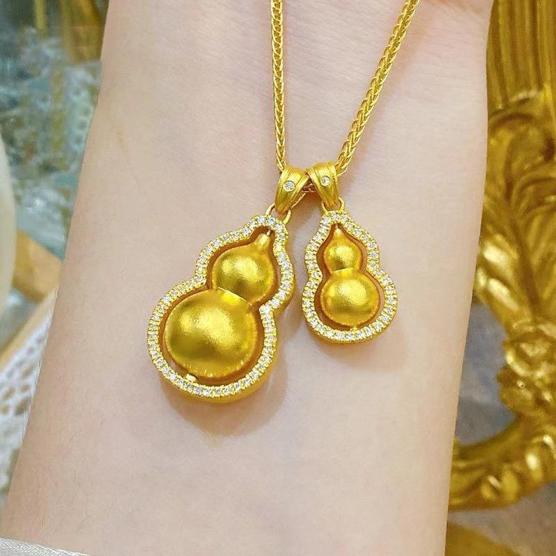 Древний вращающийся кулон-двойная тыква с муассанитом для женщин