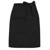 Waiter Half Apron with Large Pockets Waterproof Oil-proof Adjustable Men Women Kitchen Chef Cafe Restaurant Bakery Flower Shop Barista Work Apron