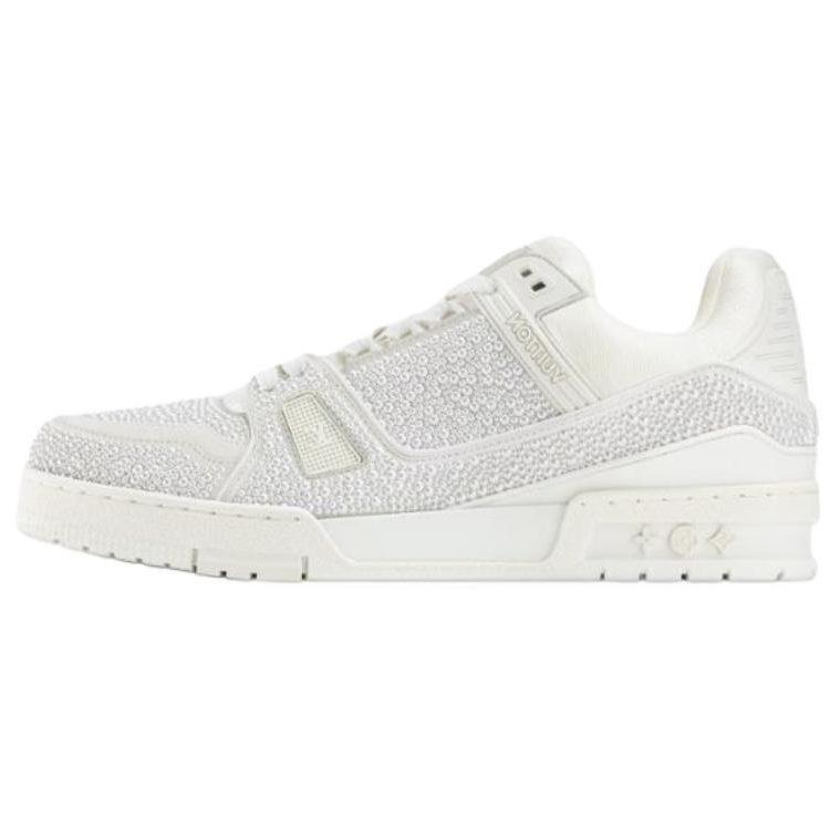 Louis Vuitton Trainer Low Top Skateboard Shoes Men's White 1AHTNL