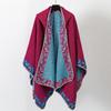 Bohemian Shawl Woven Cape Women Hooded Warm Wear Photo Outside The Cape