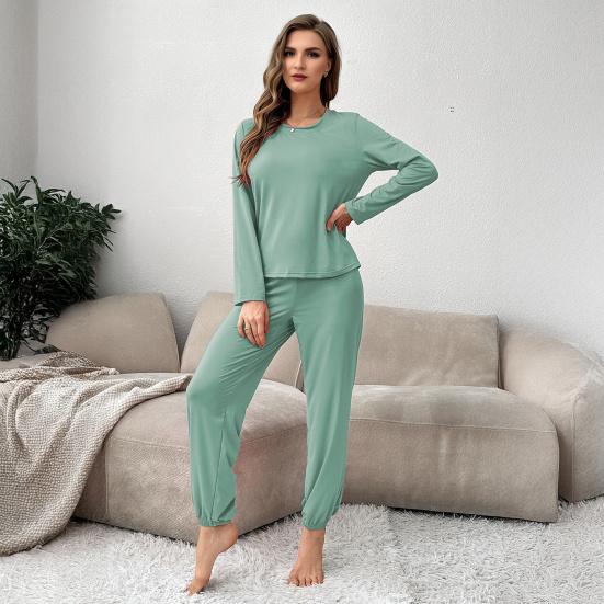 2 Piece Women's Pajama Set Long Sleeve Top with Jogger Pants Pjs Set Fall Loose Sleepwear Lounge Set