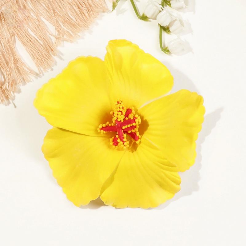 Fashion Bohemian Hibiscus Hair Clip for Women Hawaiian Flower Hairclip Girls Side Bangs Clip Beach Resort Egg Flower Hairpin