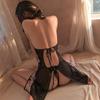 Sexy Lingerie Female Butterfly Embroidered Pajamas Sexy Retro Cheongsam Uniform Temptation Nightdress Suit