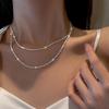 925 Sterling Silver Women's Neck Chain 40/45CM Length Choker Necklaces For Women Accessories Exquisite Jewellery