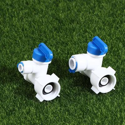 1/2 Thread To 1/4 3/8 Quick Connect Water Purifier Diverter Valve Ro Feed Ball Valve For Ro Water Filter System Home Kitchen