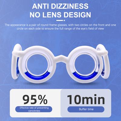 Anti-Krankheitsbrille ohne Linse, abnehmbare, leichte Anti-Schwindel-Brille für alte Erwachsene und Kinder, Outdoor-Reisebedarf