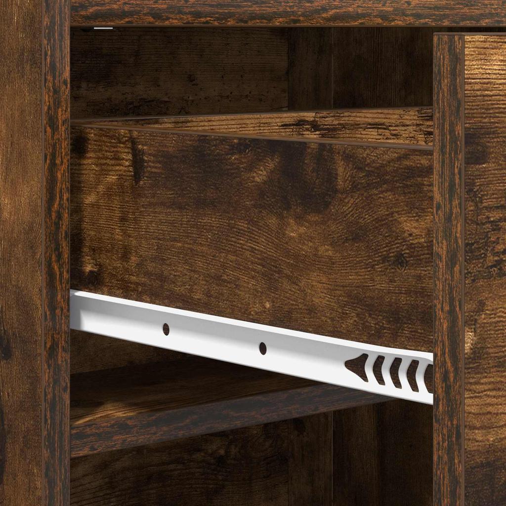Shoe Cabinet Smoked Oak 48 x 36 x 92 cm Engineered Wood