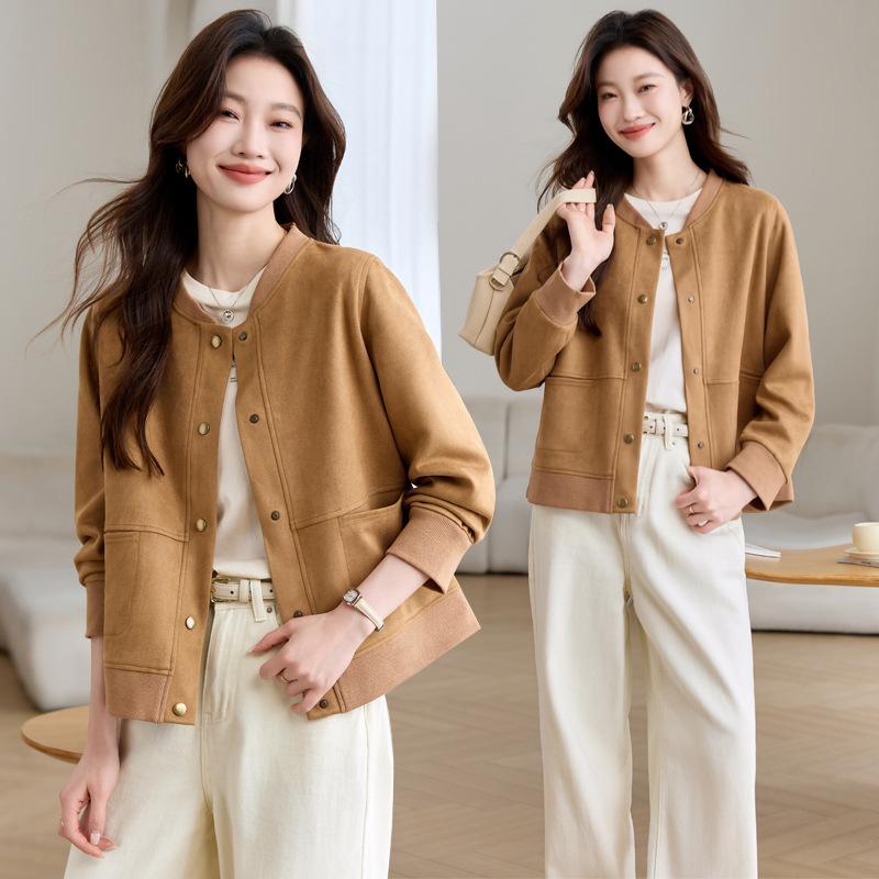 

2025 Весенняя женская приталенная куртка для миниатюрных: Повседневная омолаживающая модная верхняя одежда MQ4131 S (90-115 jin)