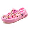 Summer Women Floral Graffiti Clogs Sandals Cute Shoes Men Sandals Couple's  Air Cushion Flat Sandals Slippers Garden Shoes