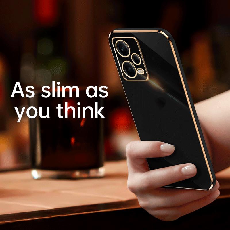 Luxury Square Plating Phone Case On For Xiaomi Redmi Note 12 Pro Plus Note12 Pro Plus+ 5G ShockProof Soft Silicone Back Cover