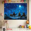 1pc Starlight Christmas Scene Background Banner Suitable for Christmas Party Decoration Garden and Home Decoration