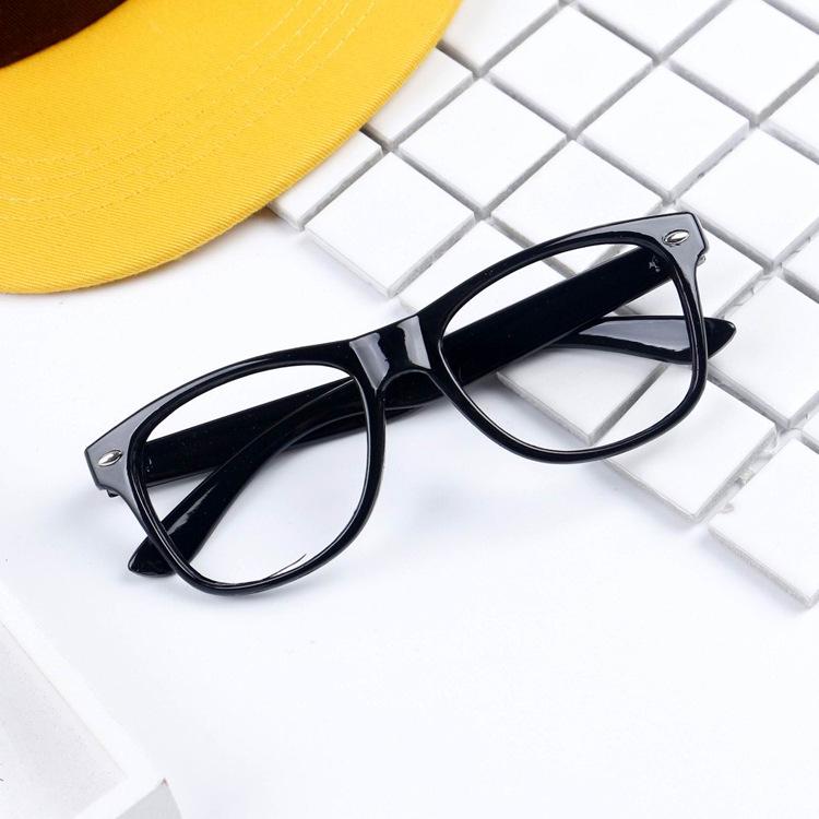 

«Оправа для детских очков в корейском стиле с декоративными рисовыми гвоздиками — модные очки для детей с близорукостью» чёрный