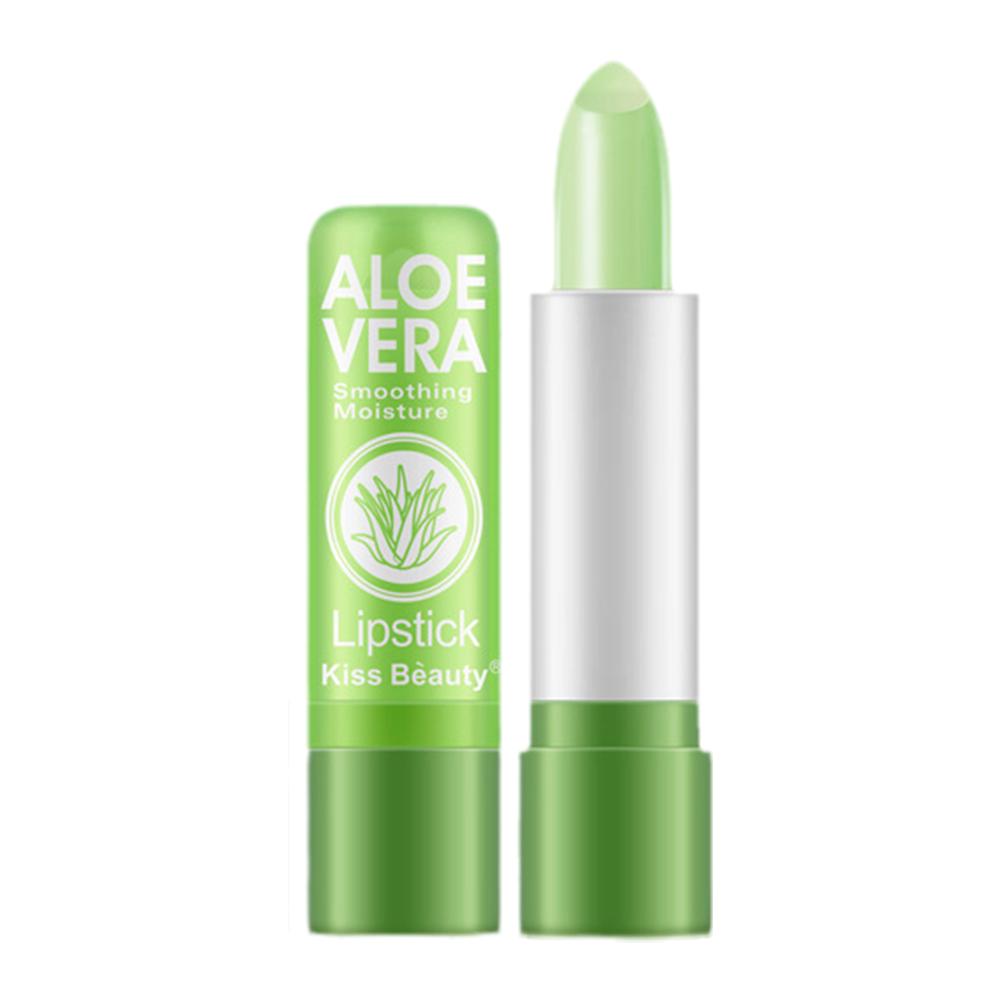 Rossetto Aloe Vera Che Cambia Colore Lunga Durata, Idratante, Balsamo Labbra Attivato dalla Temperatura, Resistente allo Sbiadimento, Cura Nutriente per le Labbra