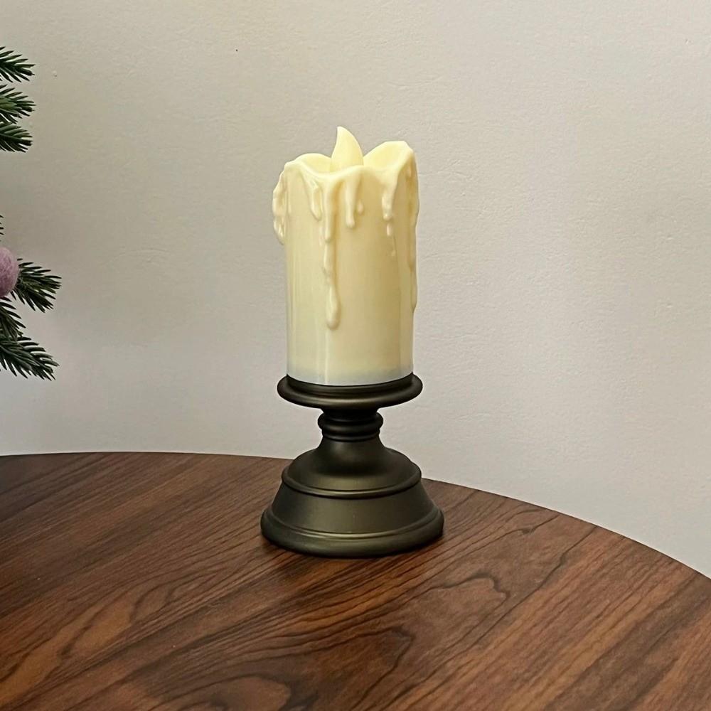 Simulation Candle Crying Candlestick Decorative Roman Pillar Candlestick  Dinner Party Supplies