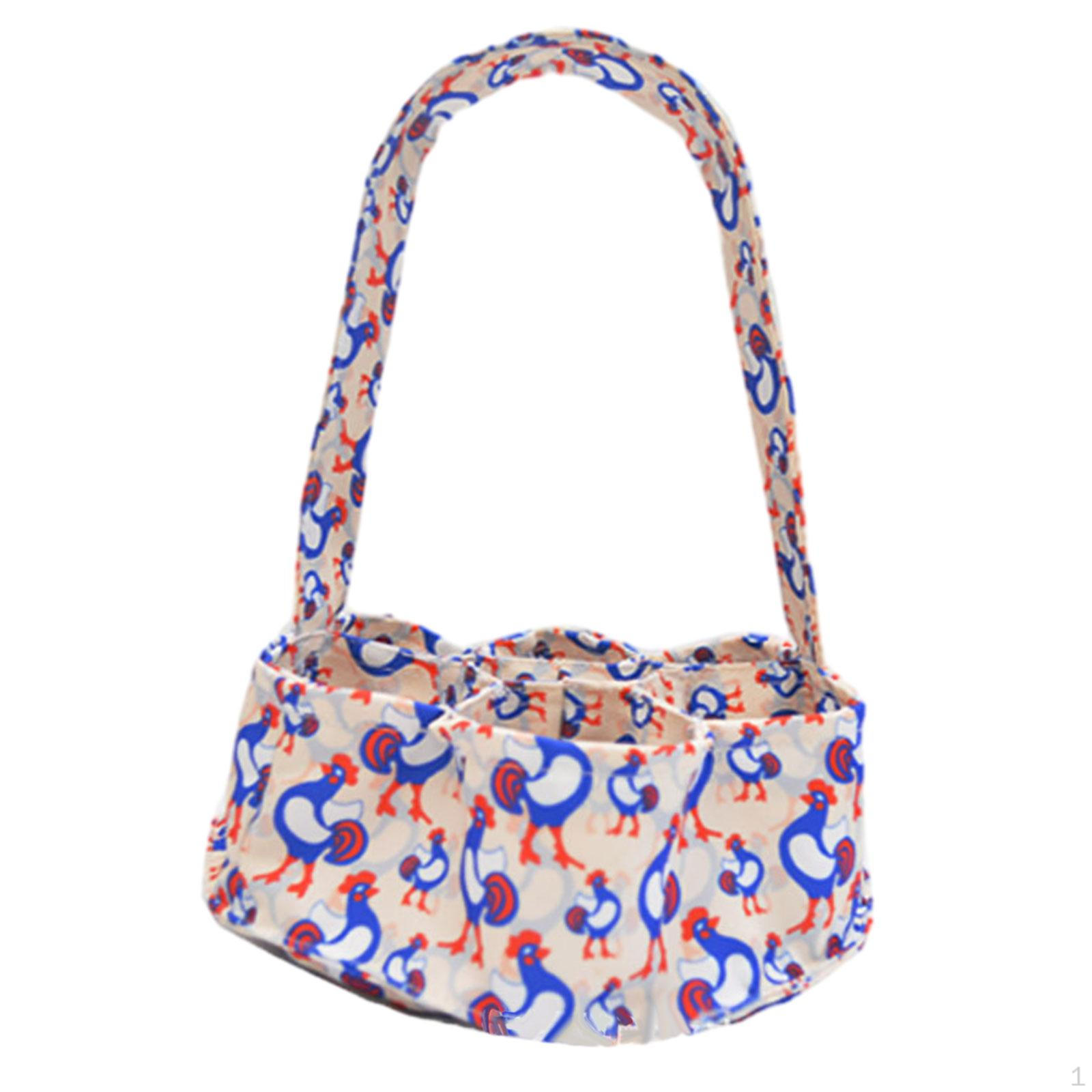 

Холщовая сумка для хранения яиц, прочная портативная корзина для яиц Blue Chicken