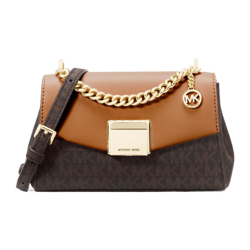 

Michael Kors Lita Classic Monogram Vintage Color Block Commuter Logo Chain Canvas Crossbody Bag Women crossbody bag Brown Dark-Brown 35H0GXPC1V-BROWN Basic Set (Bag+Dust Bag)