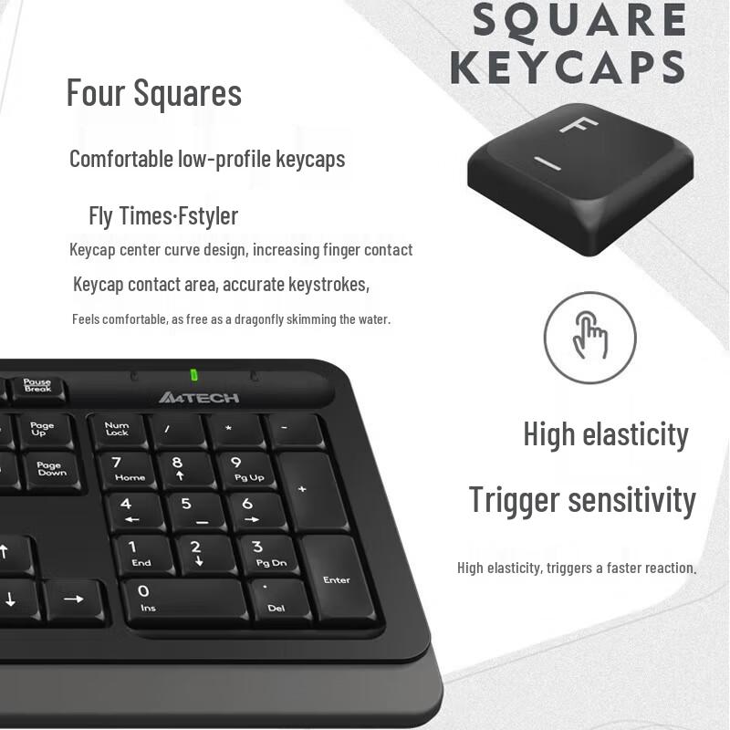 A4Tech FK10 Kabelgebundenes Membran-Büro-Tastatur