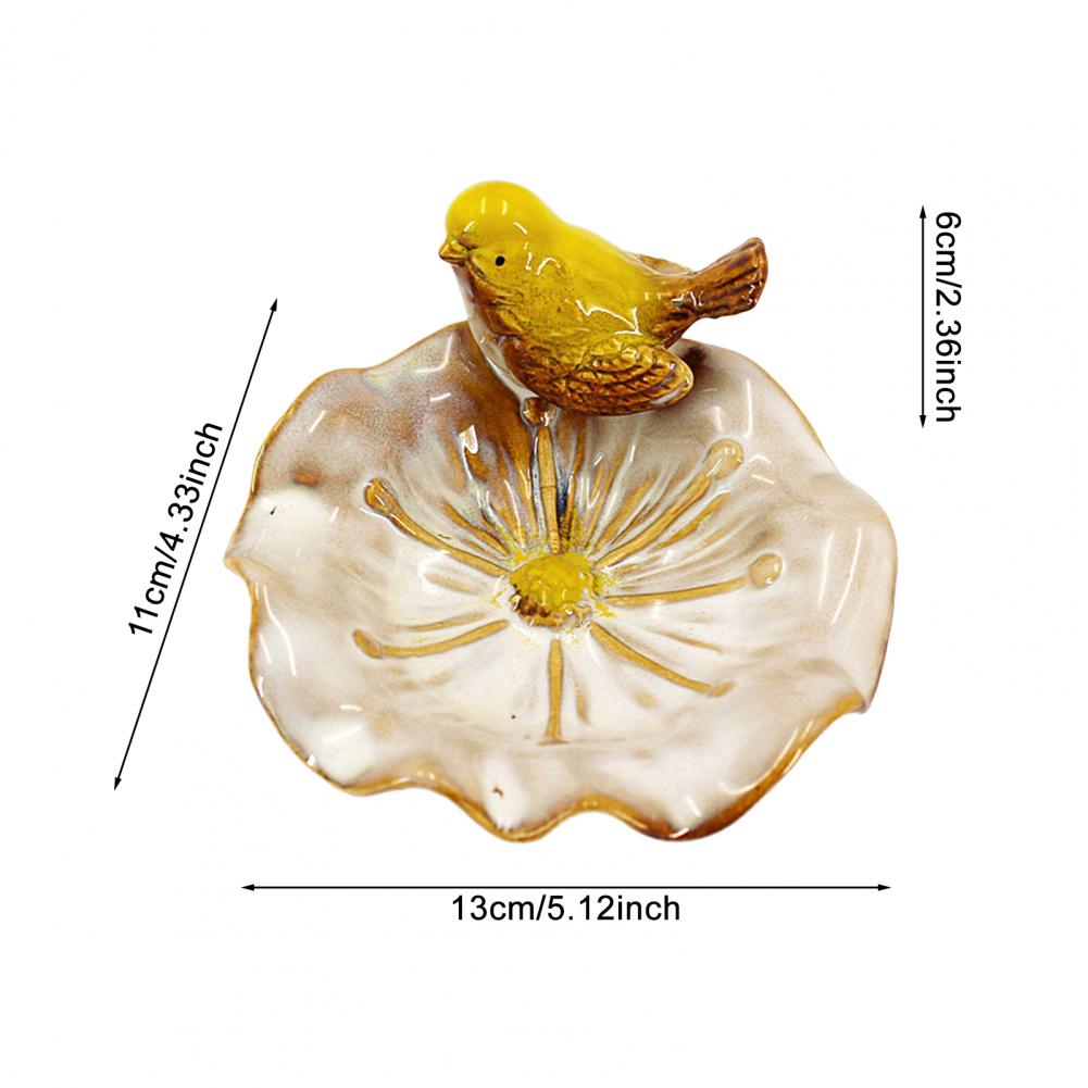 Hand-Painted Ceramic Tray with Bird Fish Owl Design Multi-Functional Jewelry Dish Soap Storage Holder Unique Decorative Tray
