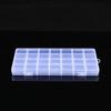 28-Slot Transparent PP Plastic Storage Box for Jewelry & Small Items