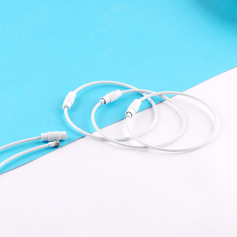 

Colored wire keyring, wiring keyring accessories, materials, and accessories green