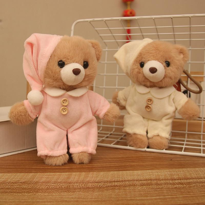 Plush Bear Keychain With Sleepwear Design For Kids And Adults