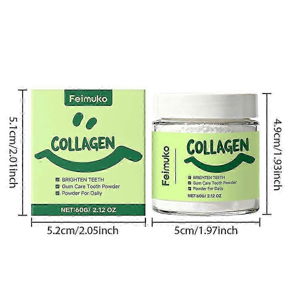 Smile Strengthening Collagen Powder for Gums & Teeth - Natural Formula, Fights Coffee Stains, Whitens Teeth, Freshens Breath, Oral Care Supplement