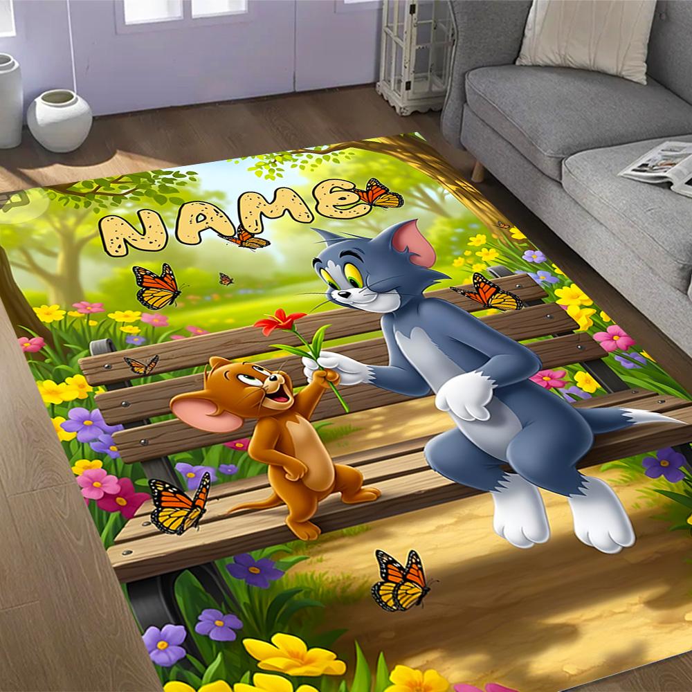 Looney Bulldog Fiery Attitude Personalized Text Carpet Perfect for Entryway Foyer Bedrooms Outdoor Anti-slip Rug Anime Office Decor Spiritual Gift