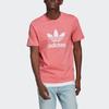 Adidas Originals Trefoil Logo Knit T-Shirt Men Tops Magenta GP1022