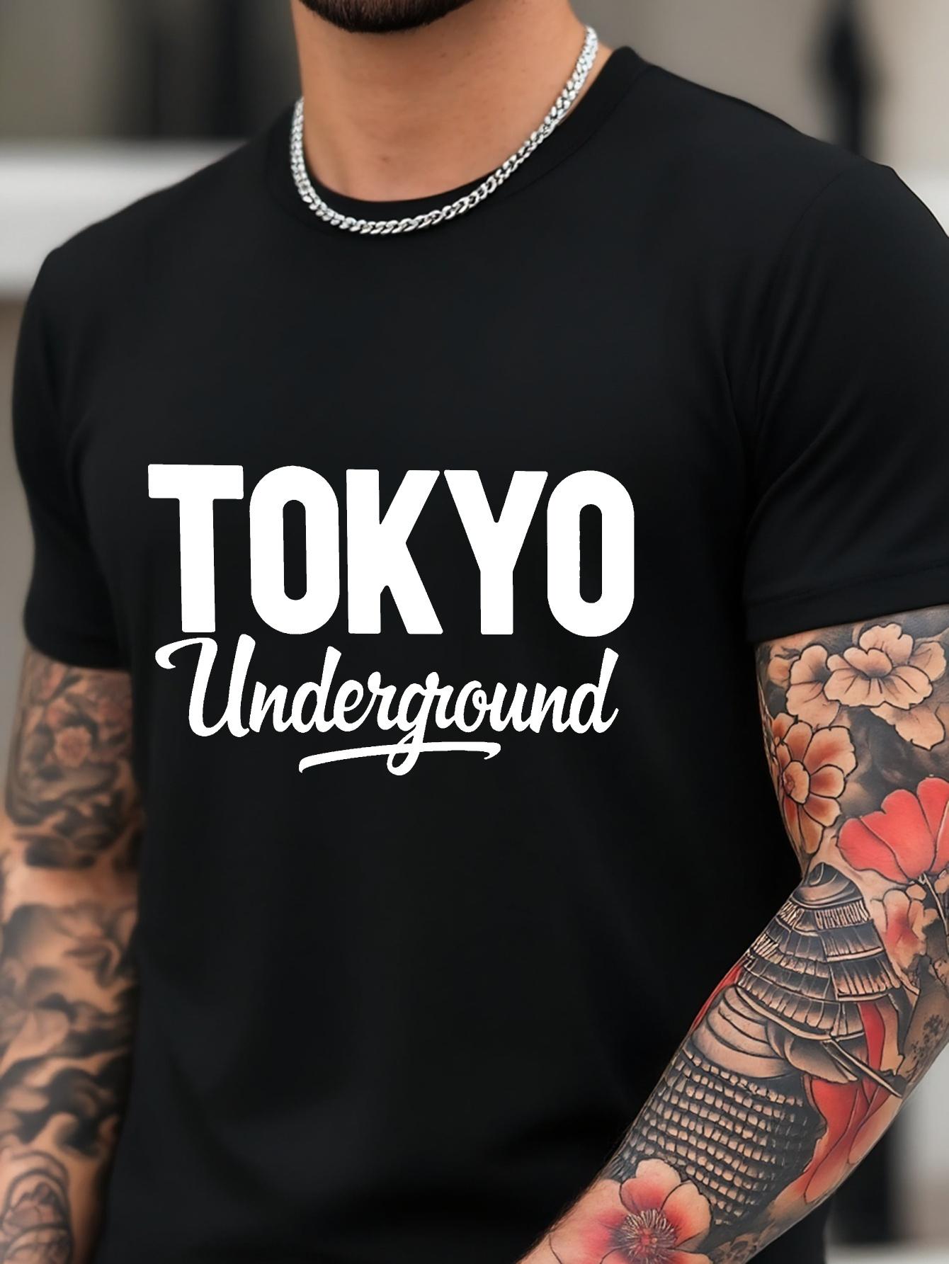 62611 Tokyo Underground Graphic T-shirt - Black/White Streetwear Tee XXL
