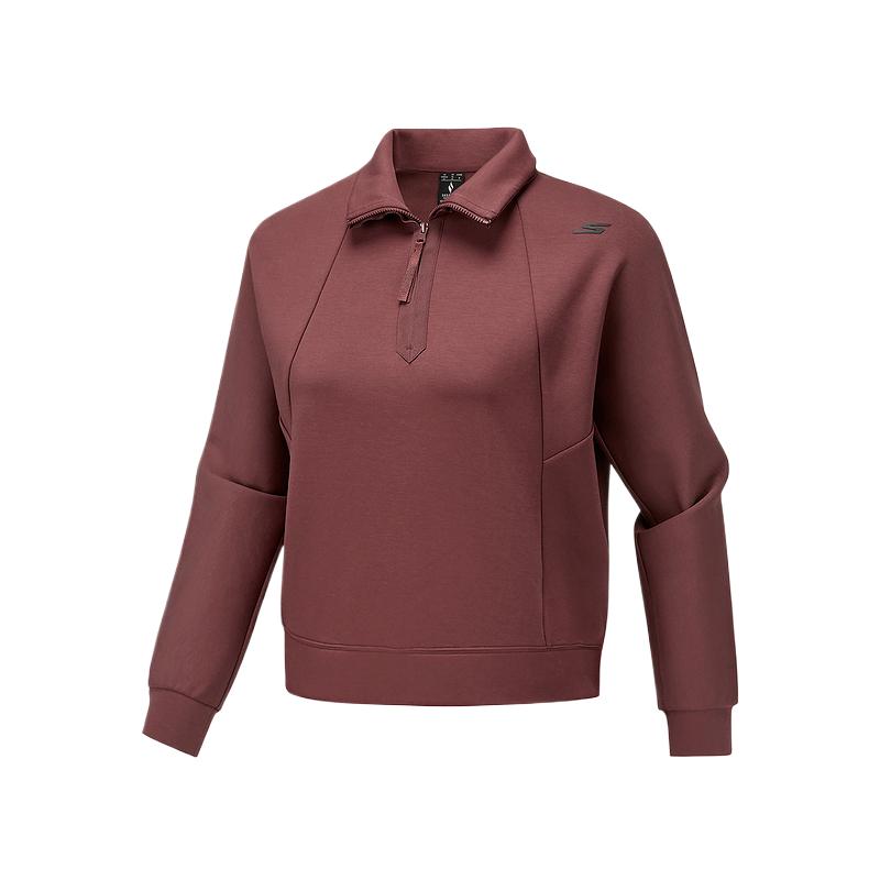Skechers Goknit Fashion Comfortable Versatile Solid Color Sweatshirt Women tops P425W072-05Y9 S