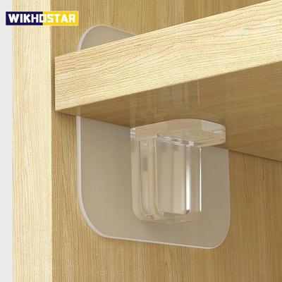 4/10 pièces Adhésif Support D'étagère Chevilles Support D'étagère Chevilles Adhésives Placard Armoire Support D'étagère Clips Cintres Muraux Supports Forts