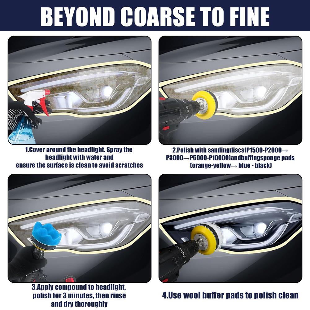 133 PCS 3 Inch Sanding Disc Drill Polishing Kit,60-10000 Grits Sandpaper Buffing Pads with Hook and Loop Sanding Discs