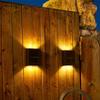 8PCS LED Solar Wall Lamp Outdoor Waterproof Up and Down Lighting Garden Decoration Solar Lights Stairs Fence Sunlight Lamp