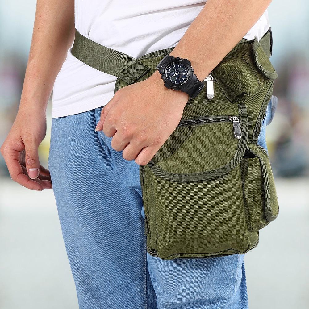 Multi Pockets Drop Waist Leg Bag Military Utility Motorcycle Racing Thigh Pouch(army Green)