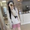 Autumn and winter new lazy wind round neck color thread mixed color knitted sweater loose soft waxy thin pullover sweater women