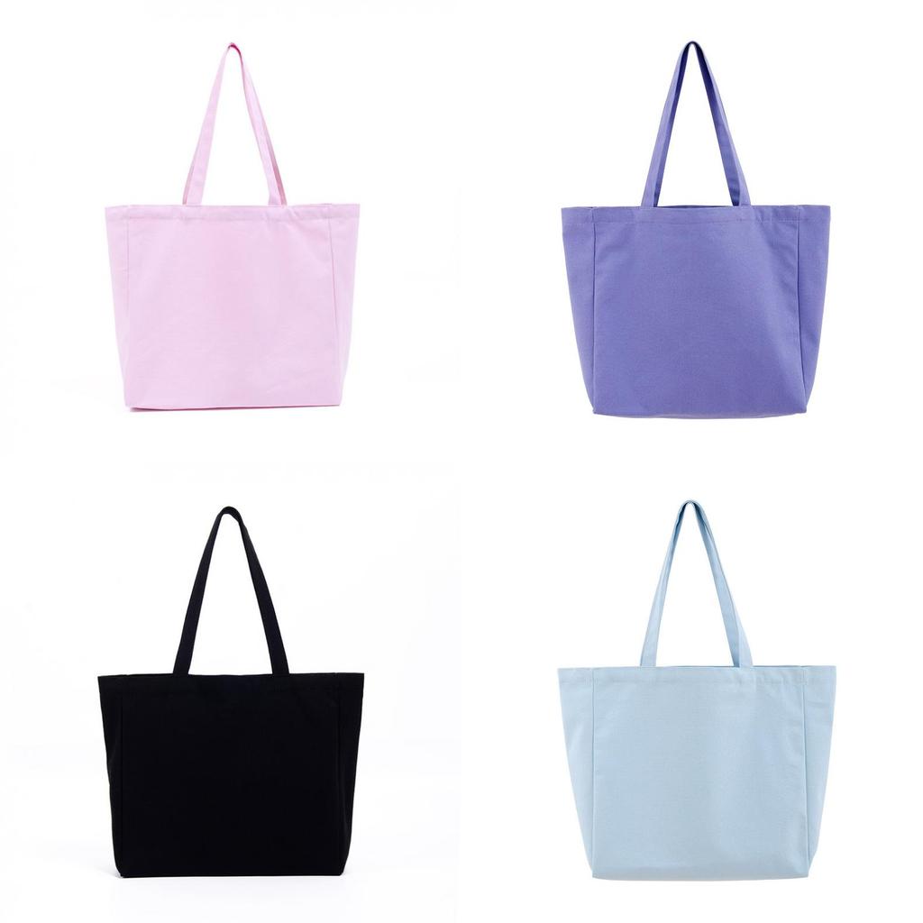 Personalized Canvas Tote With Solid Color For Shopping And Event Gift