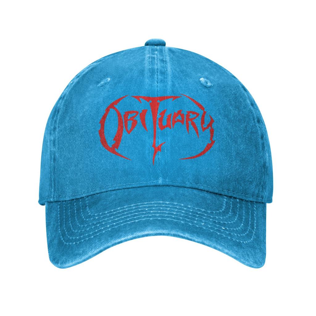 Obituary Red Rock Metal Band  Trucker Hats Outfit For Unisex Baseball Cap  Vintage Headwear Cap Adjustable