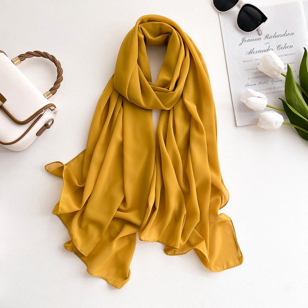 2025 New Elegant Modest Women Bubble Chiffon Solid Color Muslim Head Scarf Ladies Shawl and Wrap Female Foulard Hijab Stoles