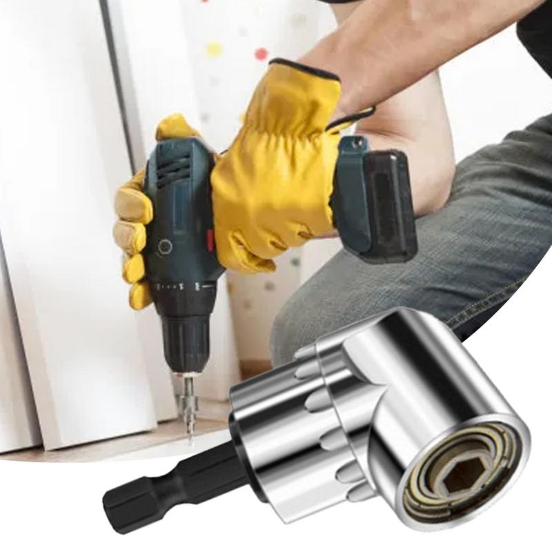 Winkel-Bohreradapter Sechskant-Schaft Bit-Halter Aufsatz Biegsamer 105-Grad-Winkelbohradapter Für Enge Räume Tischler