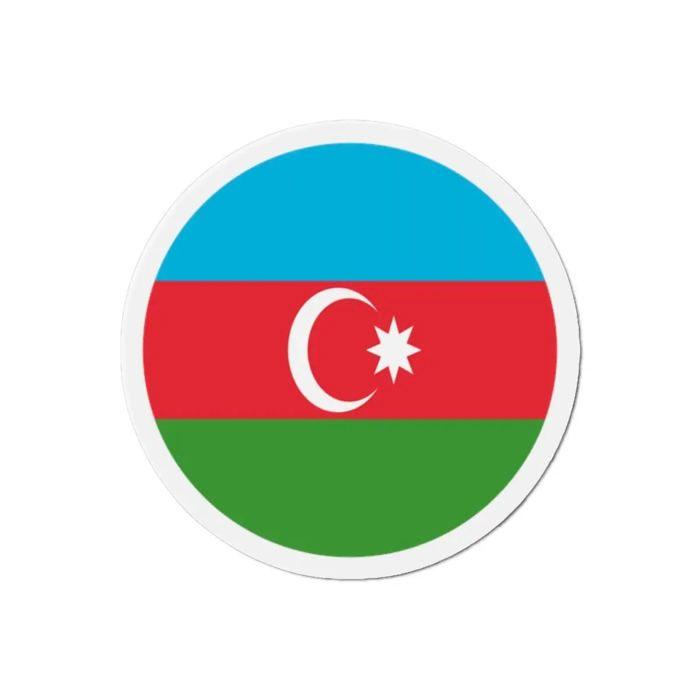 Aimant Rond - Multicolore - Drapeau Azerbaïdjan - 9 Cm - 50 Pièces - Mixte